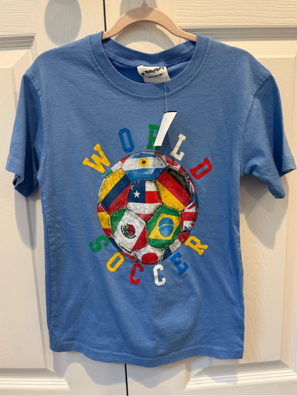 New w Tags Bottlecaps World Soccer T Shirt Boys 5/6 (M)